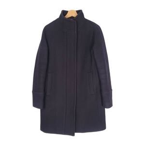 J. Crew Cocoon Coat in Italian Stadium Cloth Wool Black B2780 Size 6P Petite